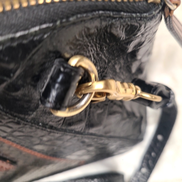 Brahmin Black and Brown Satchel with Structured Design - Picture 9 of 10